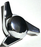 Hub Cap Spinner 3 Bar Right Hand Chrome Plastic 1-1/2" Wing Stud Mount GG#90318