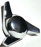 Hub Cap Spinner 3 Bar Right Hand Chrome Plastic 1-1/2" Wing Stud Mount GG#90318