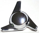 Hub Cap Spinner 3 Bar Right Hand Chrome Plastic 1-1/2" Wing Stud Mount GG#90318
