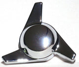 Hub Cap Spinner 3 Bar Right Hand Chrome Plastic 1-1/2" Wing Stud Mount GG#90318