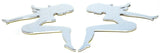 Cutout Sitting Nude Set Small Chrome Plated Tape Mount 6" #90491, 90501 Pair