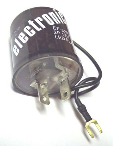 2 Terminal LED Flasher for Headlight Taillights 12 Volt DC with Ground UP#90650