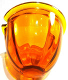 Light Amber Glass Watermelon Light Lens 3.5" OD 2 Screw Holes GG#92801 Each