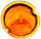 Light Amber Glass Watermelon Light Lens 3.5" OD 2 Screw Holes GG#92801 Each