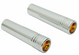 toggle switch extensions(2) 2 1/4" tall 3/8" I.D. amber jewel chrome Kenworth