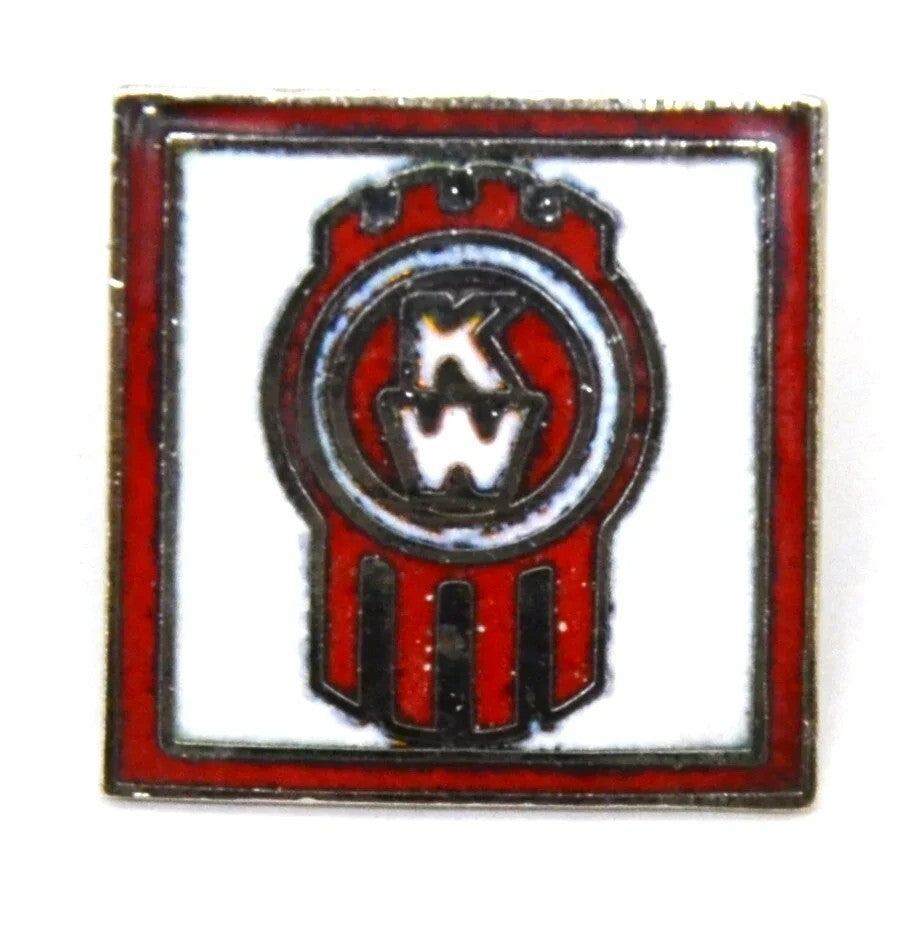 Hat Pin Tie Tack Lapel Pin "KW" Logo White & Red Metal Stud Mount GG#93020