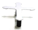 Cutout Religious Cross Chrome Plated Stud Mount Medium  9" Tall GG#93030