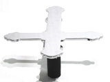 Cutout Religious Cross Chrome Plated Stud Mount Medium  9" Tall GG#93030