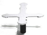 Cutout Religious Cross Chrome Plated Stud Mount Medium  9" Tall GG#93030