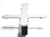 Cutout Religious Cross Chrome Plated Stud Mount Medium  9" Tall GG#93030