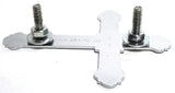 Cutout Religious Cross Chrome Plated Stud Mount Medium  9" Tall GG#93030