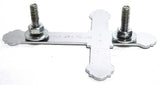 Cutout Religious Cross Chrome Plated Stud Mount Medium  9" Tall GG#93030