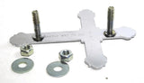 Cutout Religious Cross Chrome Plated Stud Mount Medium  9" Tall GG#93030