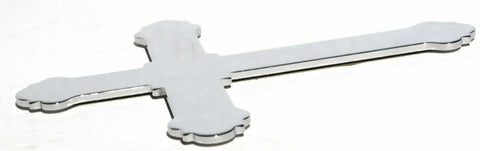 Cutout cross small chrome tape mount for Peterbilt  Kenworth Freightliner Ford