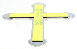 Cutout cross small chrome tape mount for Peterbilt  Kenworth Freightliner Ford
