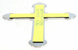 Cutout cross small chrome tape mount for Peterbilt  Kenworth Freightliner Ford