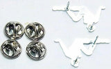 GG Hat Pins Sitting Male Face Right & Face Left Chrome Plated #93110 Pair