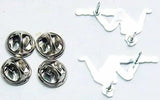 GG Hat Pins Sitting Male Face Right & Face Left Chrome Plated #93110 Pair
