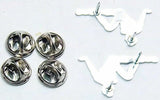 GG Hat Pins Sitting Male Face Right & Face Left Chrome Plated #93110 Pair