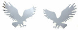 Eagle Mud Flap Plates/Cutouts 12" X 15" Chrome 3 Stud Mount GG#94030,94039 Pair