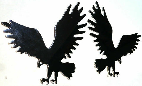 GG Cutout Eagle Medium Tape Mount Chrome Plated 9 1/2" #94031 & 94032 Pair