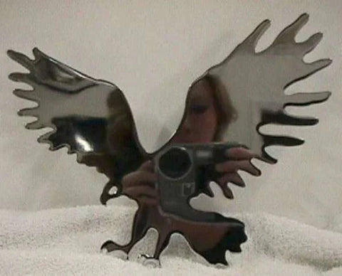 Cutouts Eagle Face Right & Left Stud Mount Chrome 9-1/2" (W) GG#94033-34 Pair