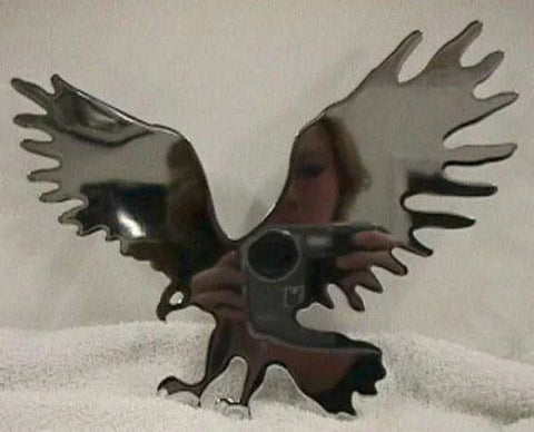 Cutouts Eagle Face Right & Left Stud Mount Chrome 9-1/2" (W) GG#94033-34 Pair