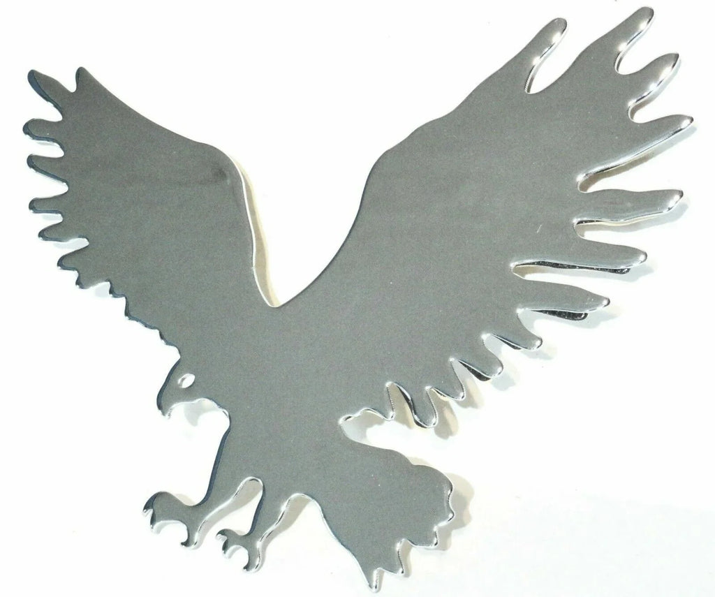 Cutout eagle small face to the left chrome metal tape mount Peterbilt Kenworth