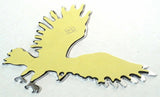 Cutout eagle small face to the left chrome metal tape mount Peterbilt Kenworth