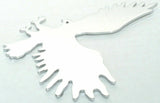 Cutout eagle small face to the left chrome metal tape mount Peterbilt Kenworth