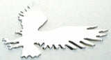 Cutout eagle small face to the left chrome metal tape mount Peterbilt Kenworth