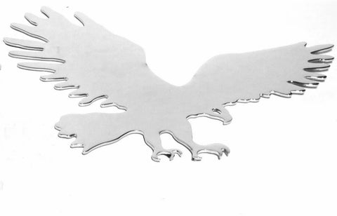 cut out eagle small face to the right chrome metal tape mount Peterbilt Kenworth