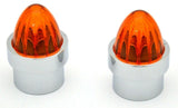 Bumper Guide Top for 1" Pipe Plastic Amber Lens Chrome Aluminum GG#94760 Pair