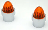 Bumper Guide Top for 1" Pipe Plastic Amber Lens Chrome Aluminum GG#94760 Pair