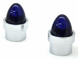 Bumper Guide Top for 1" Pipe Plastic Blue Lens Chrome Aluminum GG#94761-Pair