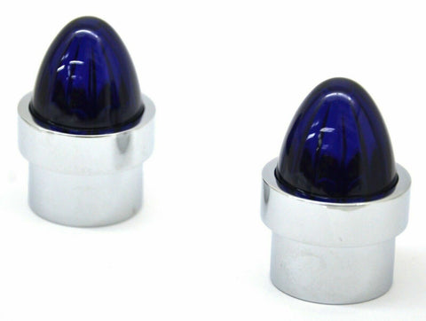 Bumper Guide Top for 1" Pipe Plastic Blue Lens Chrome Aluminum GG#94761-Pair
