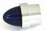 Bumper Guide Top for 1" Pipe Plastic Blue Lens Chrome Aluminum GG#94761-Pair