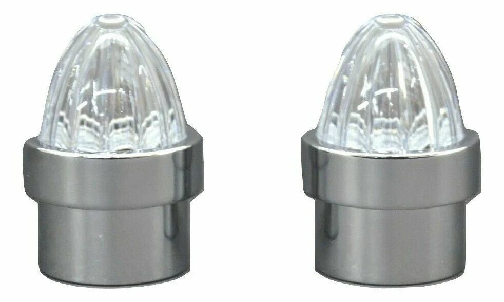 Bumper Guide Top for 1" Pipe Plastic Clear Lens Chrome Aluminum GG#94762 Pair