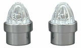 Bumper Guide Top for 1" Pipe Plastic Clear Lens Chrome Aluminum GG#94762 Pair