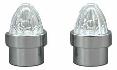 Bumper Guide Top for 1" Pipe Plastic Clear Lens Chrome Aluminum GG#94762 Pair
