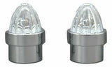 Bumper Guide Top for 1" Pipe Plastic Clear Lens Chrome Aluminum GG#94762 Pair