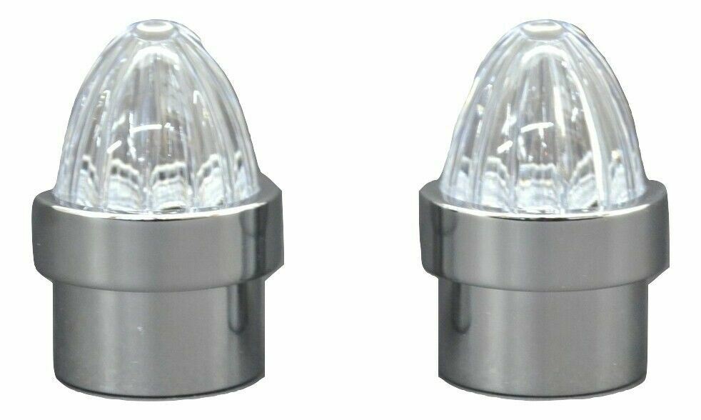 Bumper Guide Top for 1" Pipe Plastic Clear Lens Chrome Aluminum GG#94762 Pair