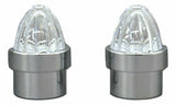 Bumper Guide Top for 1" Pipe Plastic Clear Lens Chrome Aluminum GG#94762 Pair
