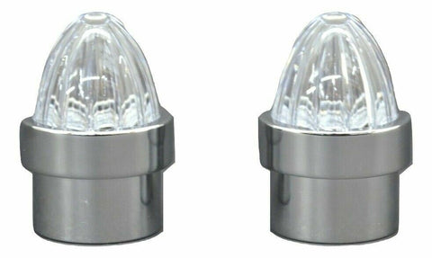 Bumper Guide Top for 1" Pipe Plastic Clear Lens Chrome Aluminum GG#94762 Pair