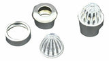 Bumper Guide Top for 1" Pipe Plastic Clear Lens Chrome Aluminum GG#94762 Pair