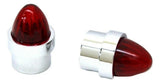 Bumper Guide Top for 1" Pipe Plastic Red Lens Chrome Aluminum Base GG#94765 Pair