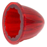 Bumper Guide Top for 1" Pipe Plastic Red Lens Chrome Aluminum Base GG#94765 Pair