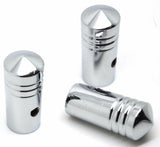 Peterbilt Toggle Switch Extensions Mini Cone Pointed Chrome Aluminum 1"-3 Pcs