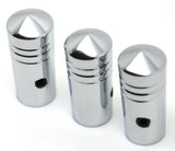 Peterbilt Toggle Switch Extensions Mini Cone Pointed Chrome Aluminum 1"-3 Pcs