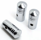 Peterbilt Toggle Switch Extensions Mini Cone Pointed Chrome Aluminum 1"-3 Pcs